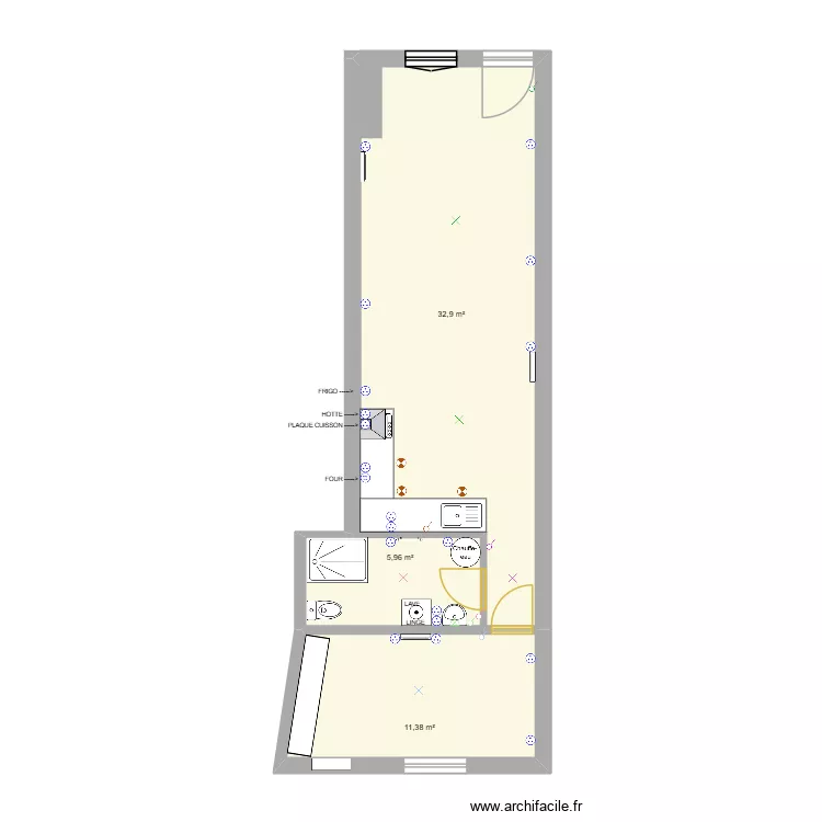 APPART 002 ELEC. Plan de 3 et 50 m² APPART 002 ELEC. Plan de 3 et 50 m²