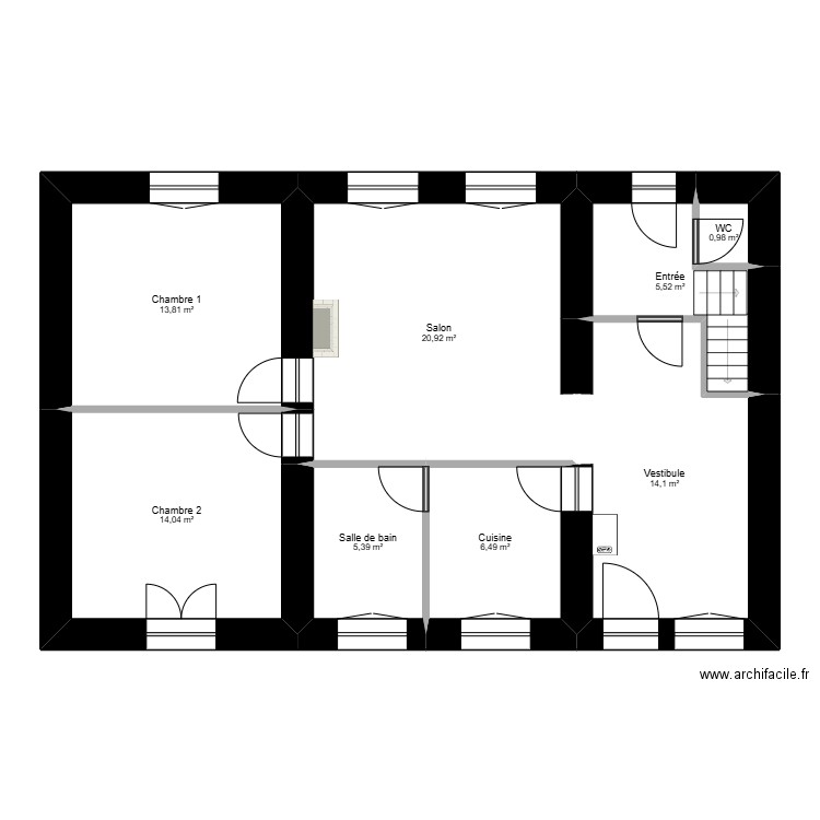 CORDROCH Stéfan. Plan de 17 pièces et 162 m2