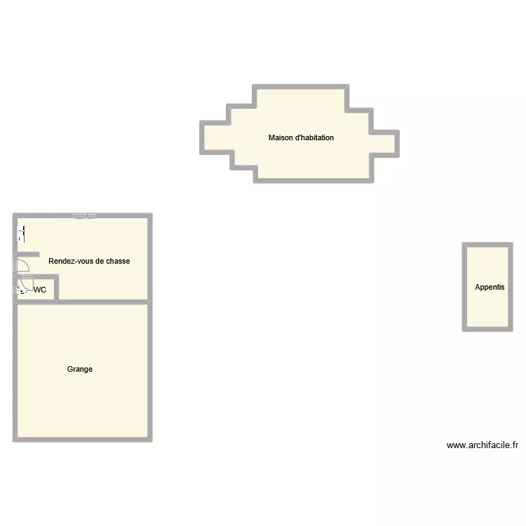 charvet dependance. Plan de 5  et 189 m²