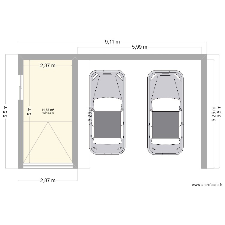 CARPORT. Plan de 1 pièce et 12 m2