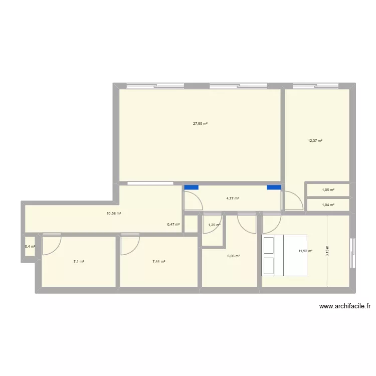 MARIE CHARLES. Plan de 13 pièces et 92 m² MARIE CHARLES. Plan de 13 pièces et 92 m²