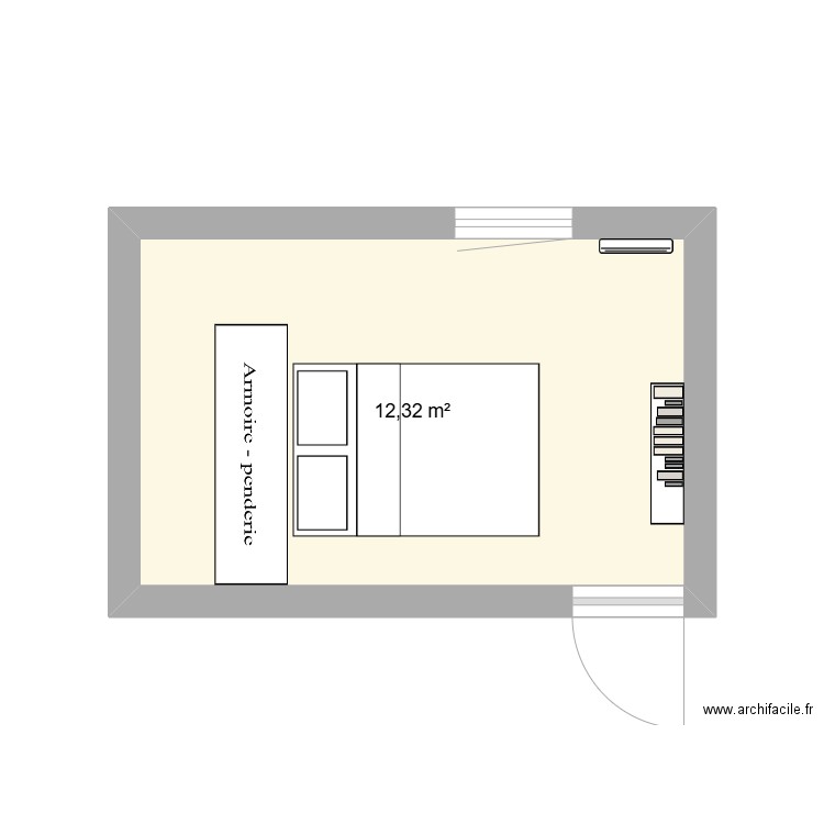 Plan chambre dressing . Plan de 0 pièce et 0 m2