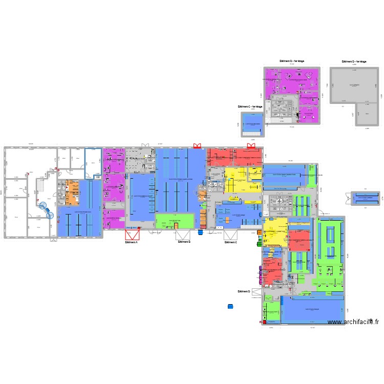 Plan métré 2025. Plan de 88 pièces et 1542 m2