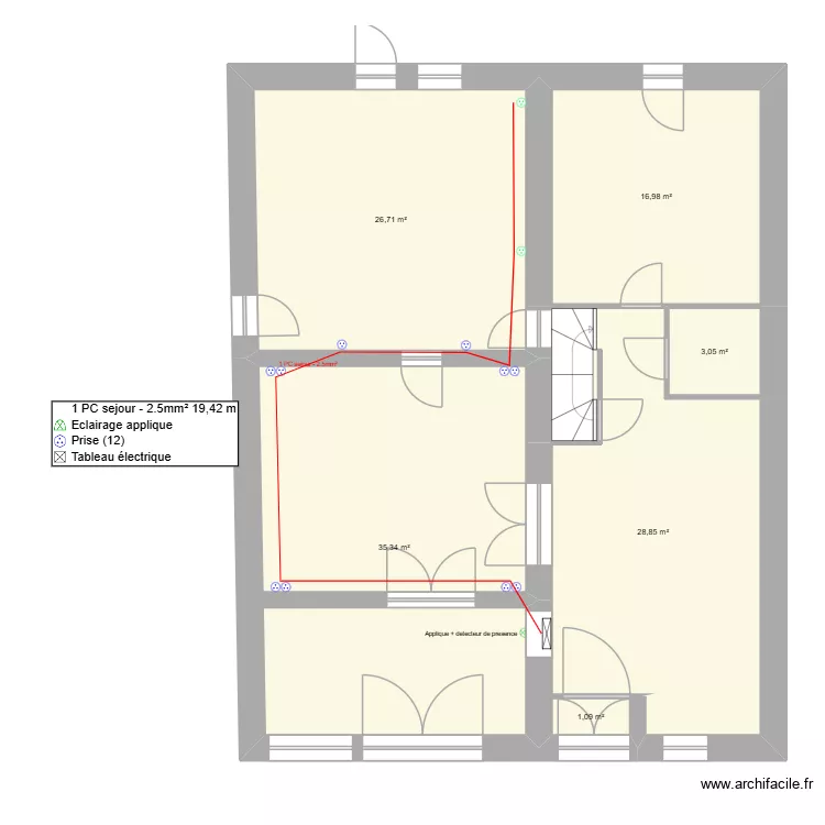 AUTRUCHE RDC. Plan de 6 Pièces et 112 m² AUTRUCHE RDC. Plan de 6 Pièces et 112 m²