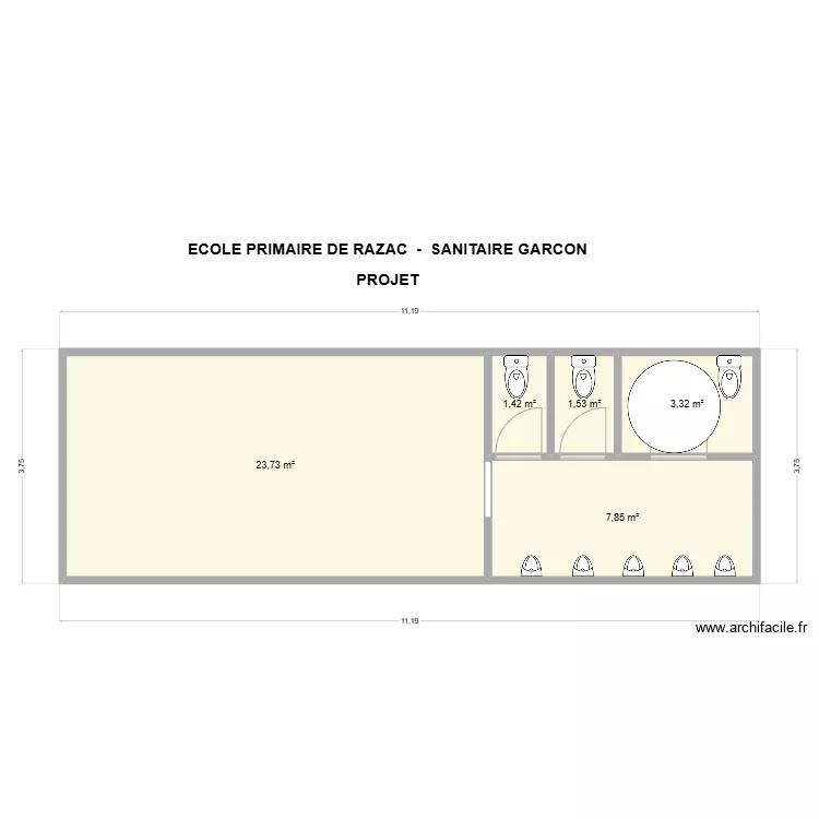 SANITAIRE ECOLE RAZAC. Plan de SANITAIRE ECOLE RAZAC. Plan de