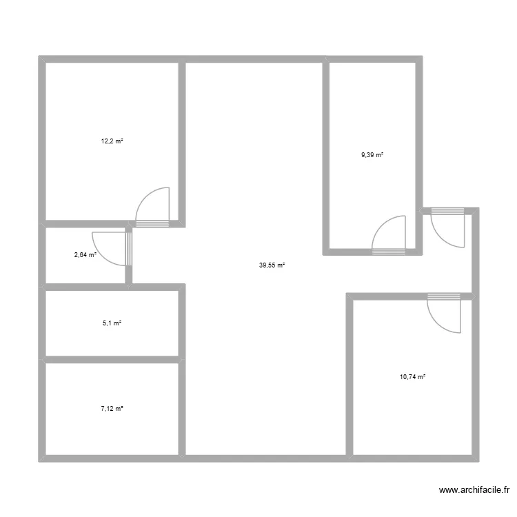 Appart Saismo. Plan de 7 et 87 m² Appart Saismo. Plan de 7 et 87 m²