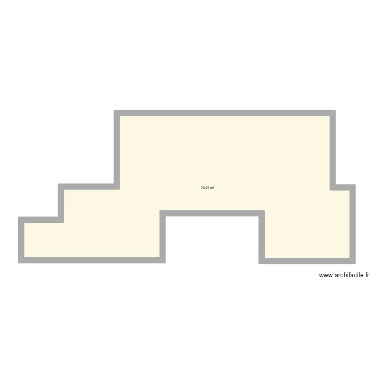 Jardin d'enfants. Plan de 1 pièce et 70 m2