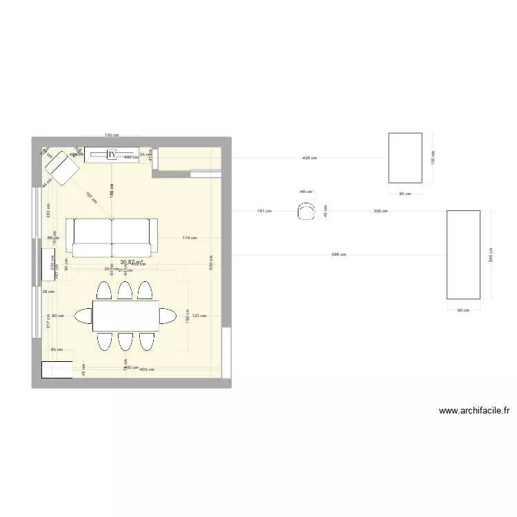S&eacute;jour. Plan de 