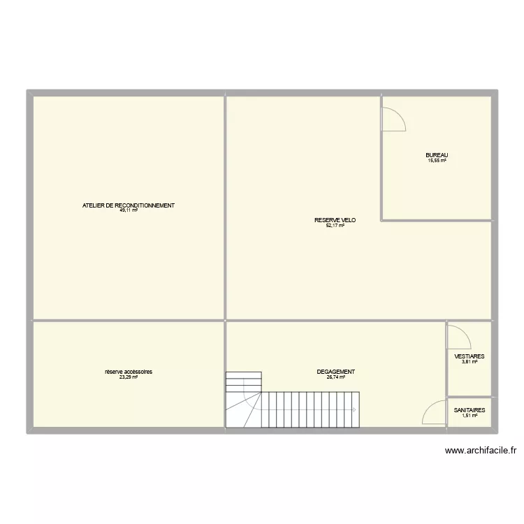 VELOLAND NARBONNE RDC. Plan de 