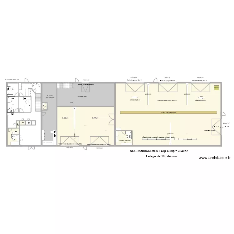 Recyc.Pellerin 2.0.0.C. Plan de 12  et 602 m²