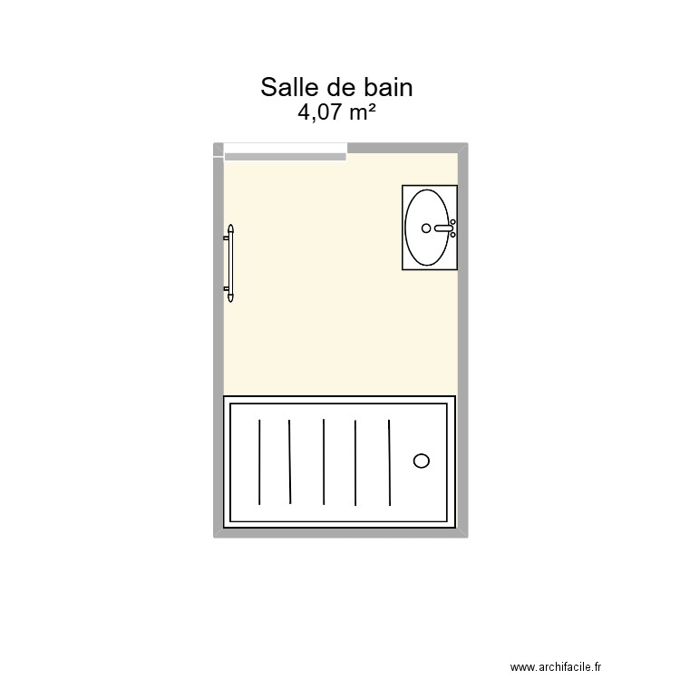 Projet salle de bain / Proulx Jean François. Plan de 1 pièce et 4 m2