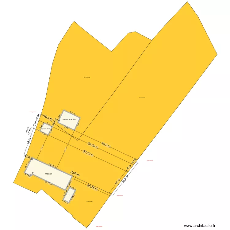 GARAGE ET ATELIER 22,5. Plan de 4 pièces et 448 m² GARAGE ET ATELIER 22,5. Plan de 4 pièces et 448 m²