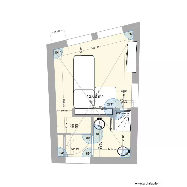 Chambre d'amis_Cabnt Sophro. Plan de 