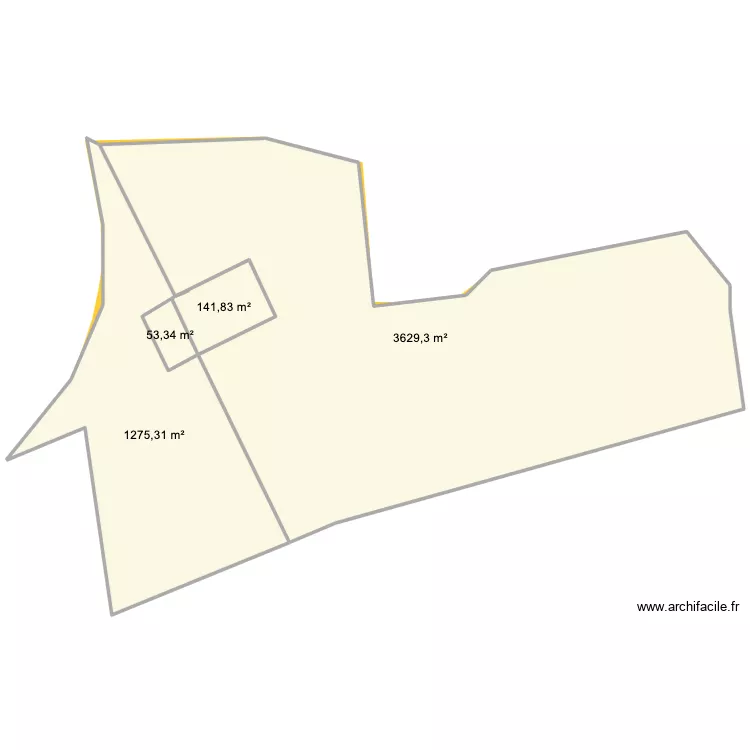 separation. Plan de 4  et 5100 m²