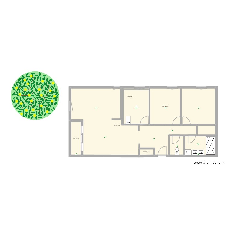 T4 CAILLOTERIE. Plan de 10 pièces et 80 m2