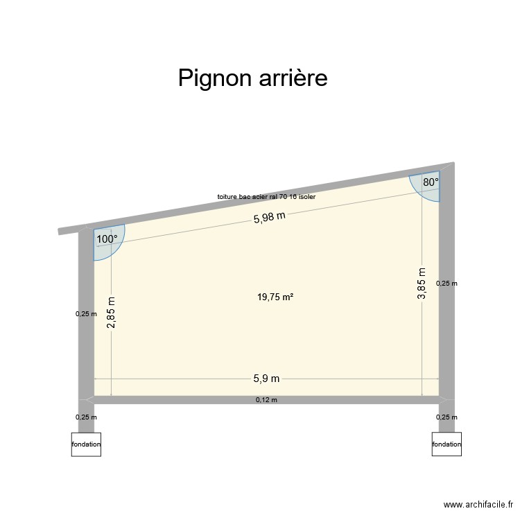 decobert Vincent  2. Plan de 1 pièce et 20 m2