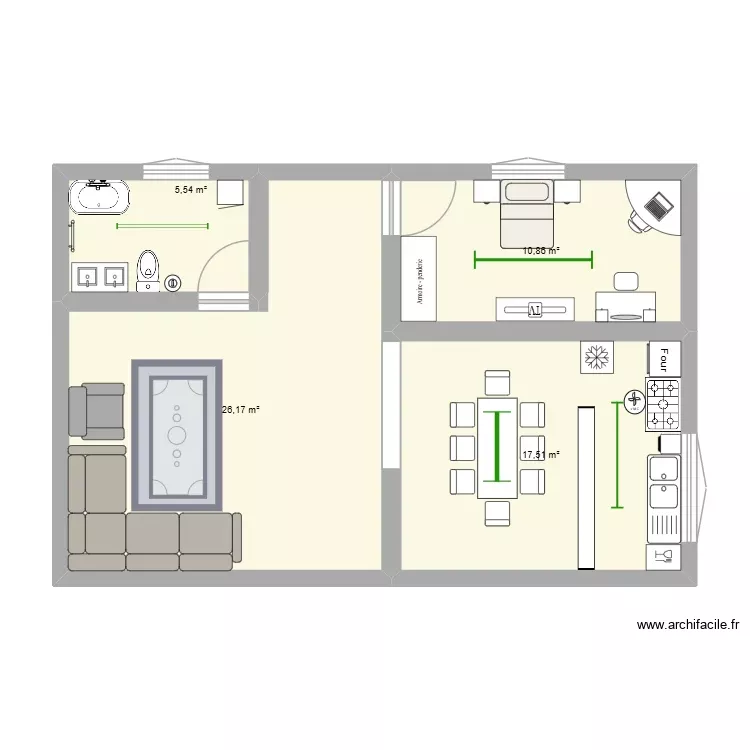 crycry. Plan de 4 Pièces et 60 m² crycry. Plan de 4 Pièces et 60 m²