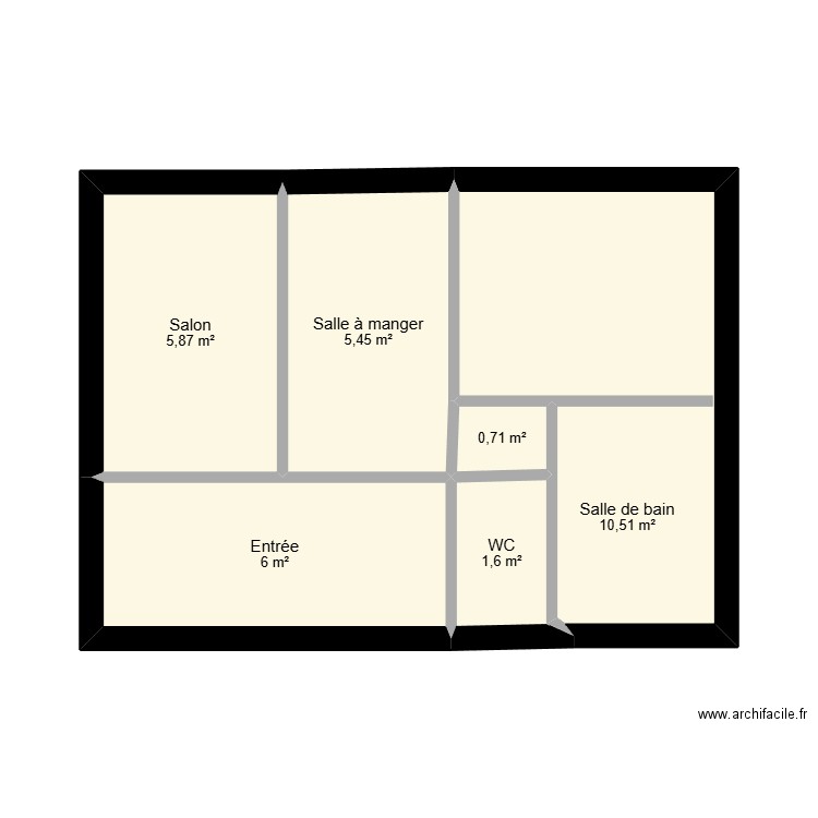 feignies 4. Plan de 6 pièces et 30 m2