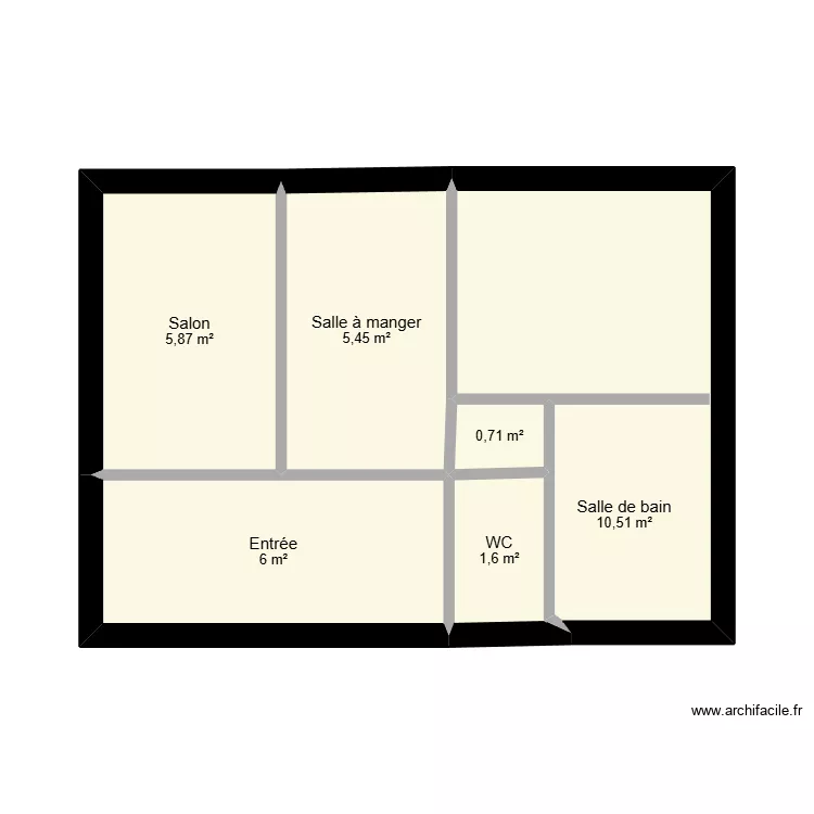 feignies 4. Plan de 6 pièces et 30 m²