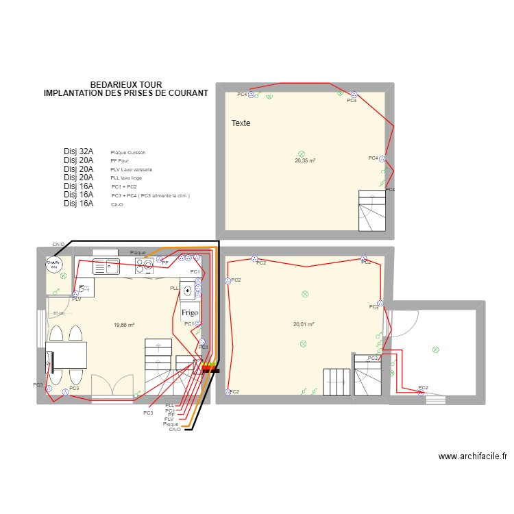 Bédarieux Elec Prises. Plan de 0 pièce et 0 m2