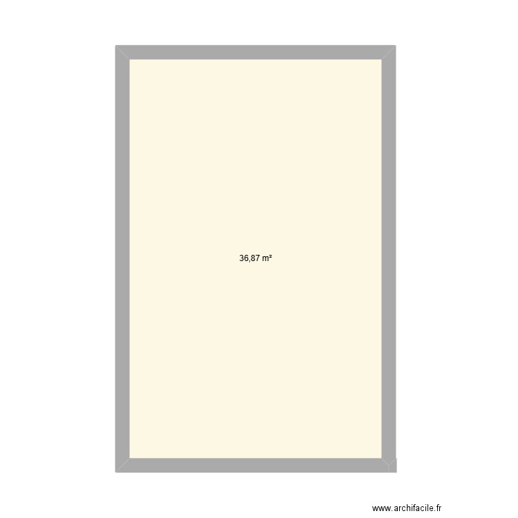 Plan maison 2. Plan de 1 pièce et 37 m2
