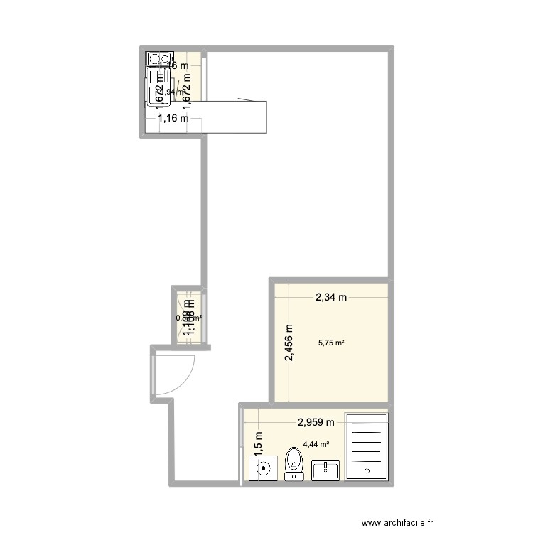 plan masse 2. Plan de 4 pièces et 13 m2