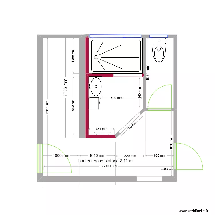 SALLE D'EAU. Plan de SALLE D'EAU. Plan de