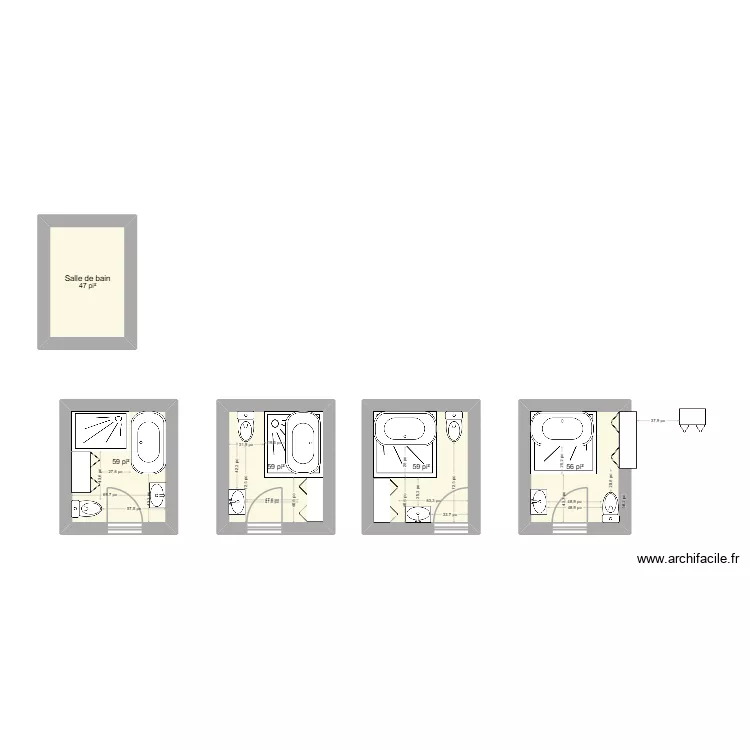 Salle De bain. Plan de 