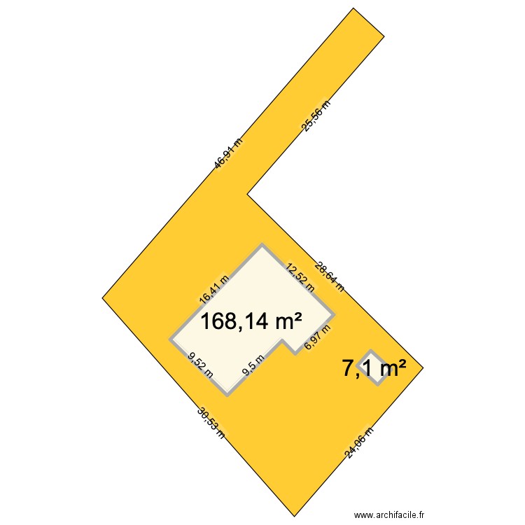 Essai Maison. Plan de 2 pièces et 175 m2