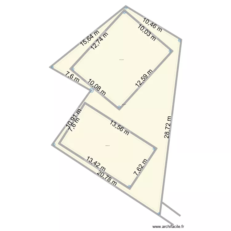 espace2. Plan de 3  et 667 m²