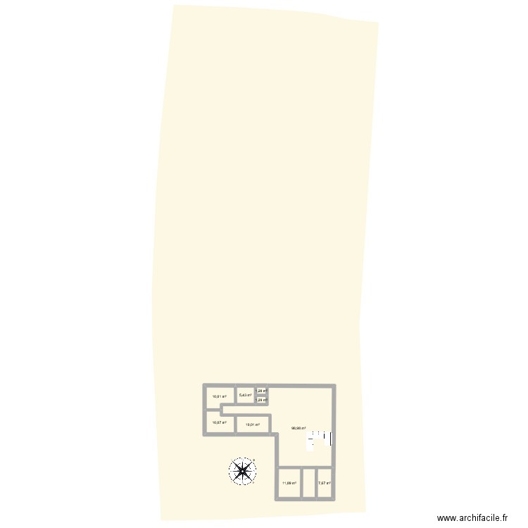 L-HDP V1.2. Plan de 9 pièces et 157 m2