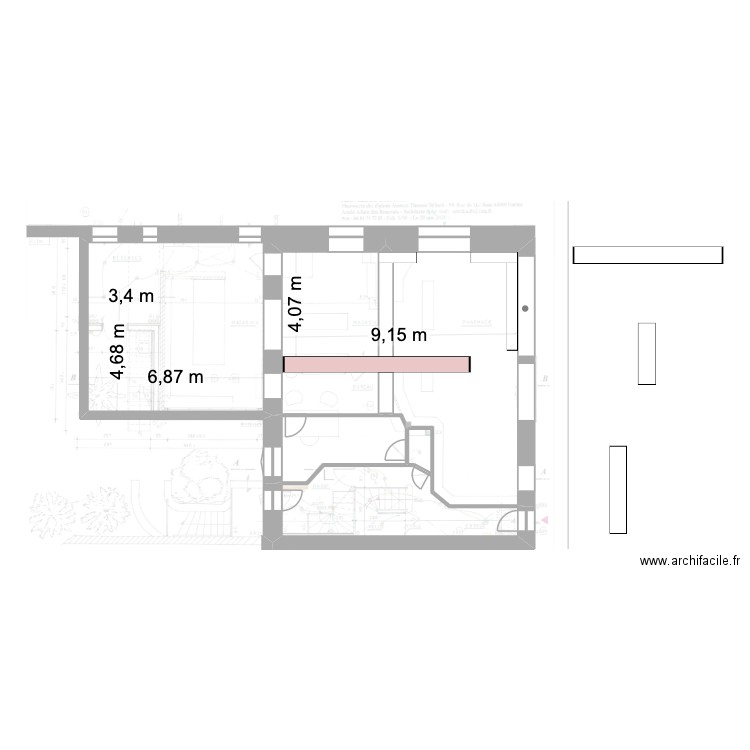 Plan pharmacie ancienne 3. Plan de 5 pièces et 97 m2