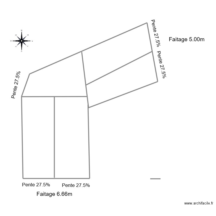 Plan toitures. Plan de 0 pièce et 0 m2