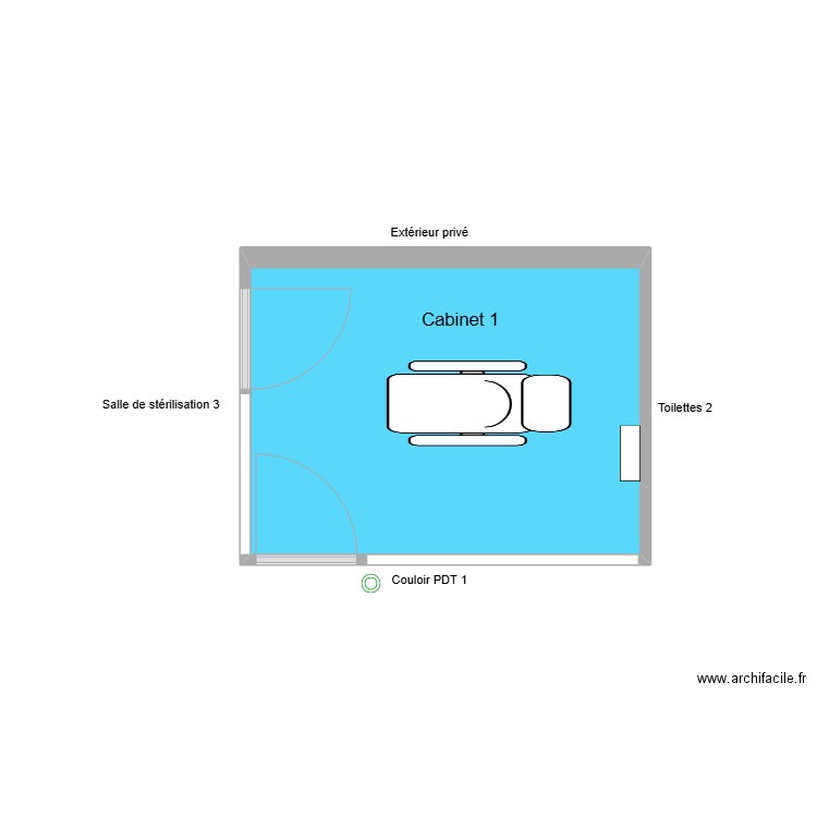 31536 Cabinet 1. Plan de 1 pièce et 11 m2