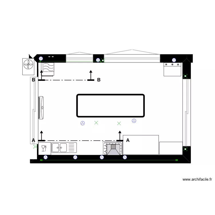 cuisine. Plan de cuisine. Plan de