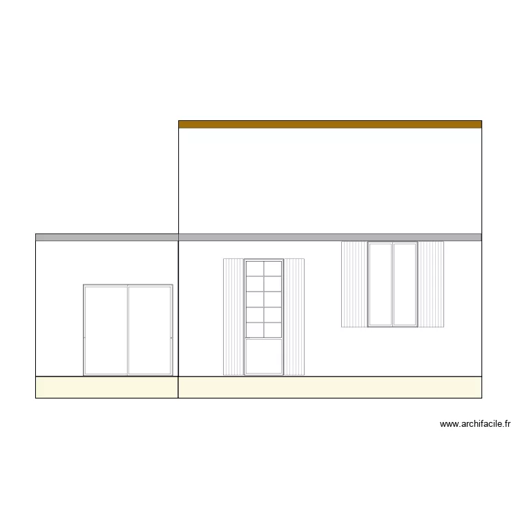 plan de coupe ouest. Plan de 