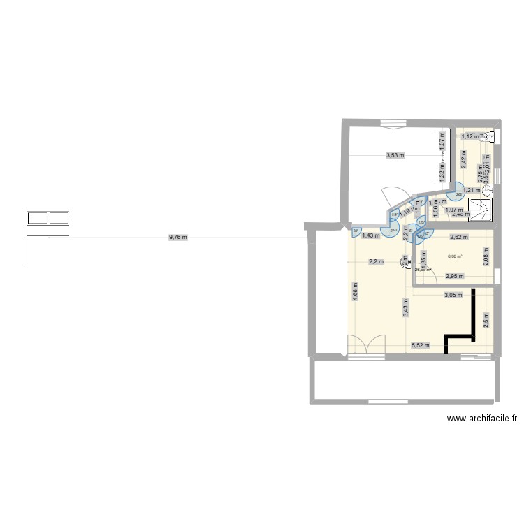 PLAN NICOLAS 2025. Plan de 2 pièces et 33 m2