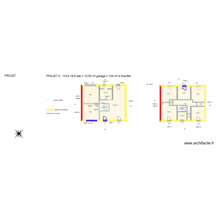 TOUIRSI_ projet 2. Plan de 16 Pièces et 141 m²