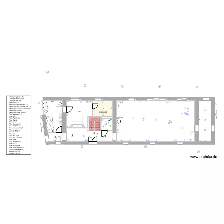 maison jeremi &eacute;lectricit&eacute; 2. Plan de 2  et 19 m²