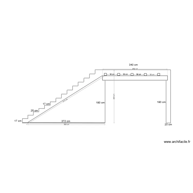 escalier alex. Plan de 