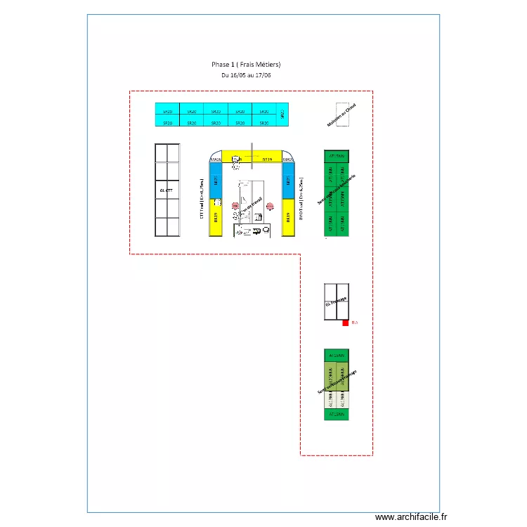 Bergerie provisoire CTT FC BV Rohrbach-les-Bitche. Plan de 