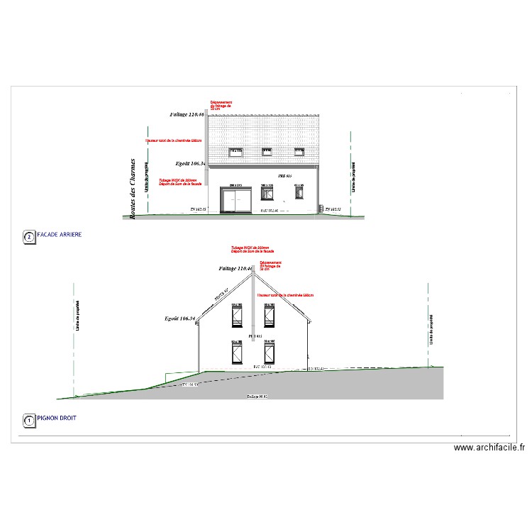 DP ARRIERE+DROIT. Plan de 0 pièce et 0 m2