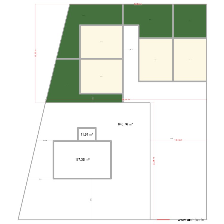Constructions Chemin du Rocher. Plan de 12 pièces et 2094 m2