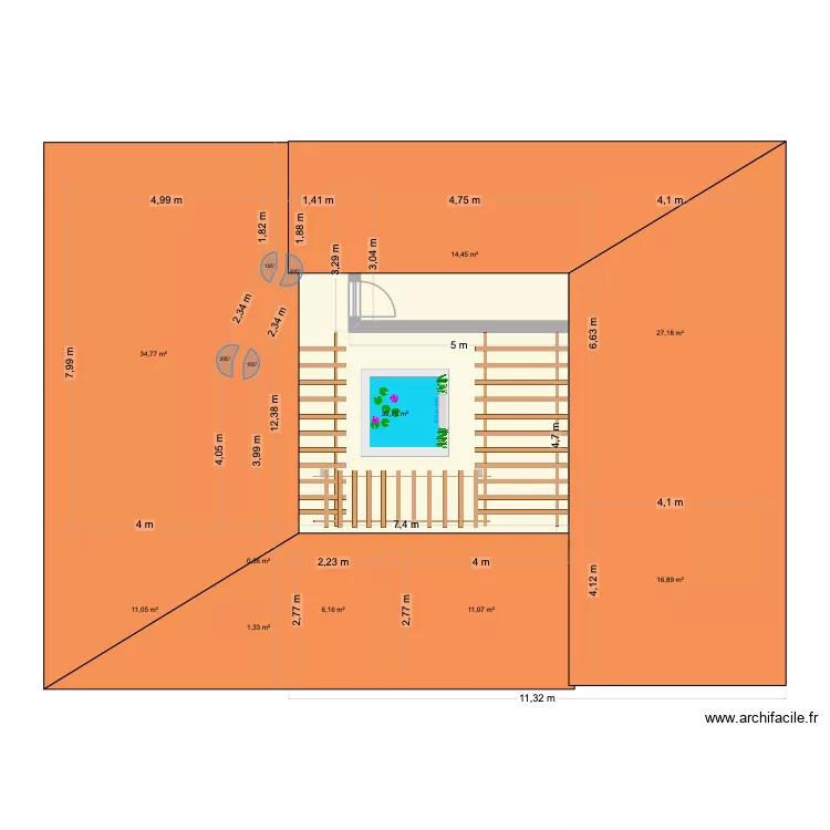 PLAN SUN VILLA. Plan de 10 pièces et 163 m²