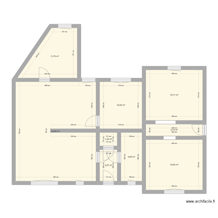 Labouxhe à Melen. Plan de 9 pièces et 111 m2