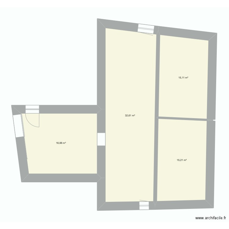 ag_base_etage. Plan de 4 pièces et 80 m2