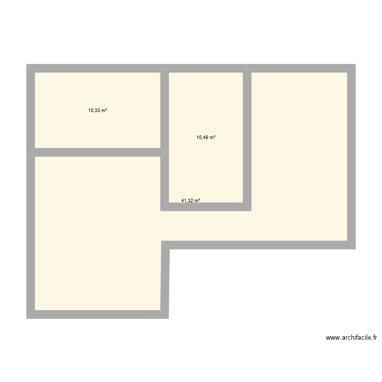 45 Albert Dhalenne. Plan de 3 pièces et 62 m2