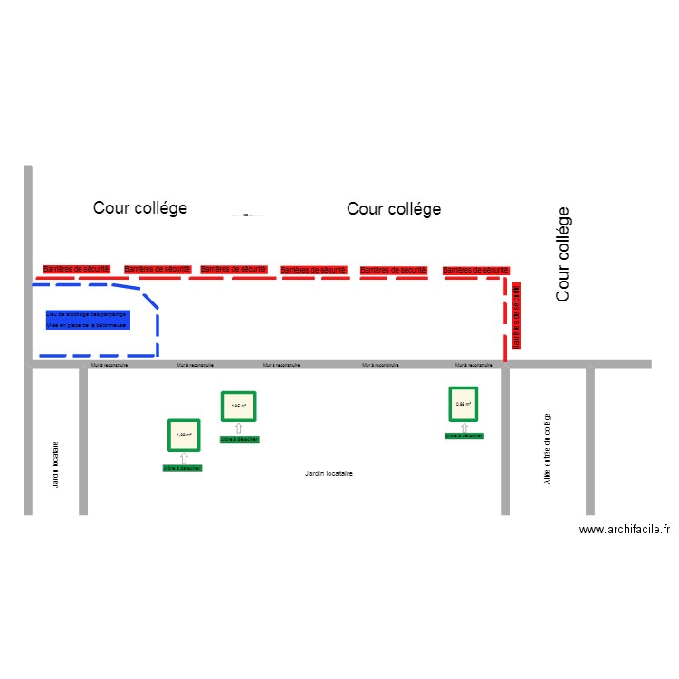 Chantier Vitry - Constant Coquelin. Plan de 3 pièces et 3 m2