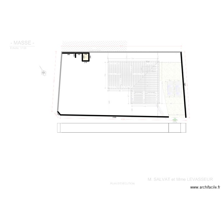 Maison. Plan de 1 pièce et 4 m2