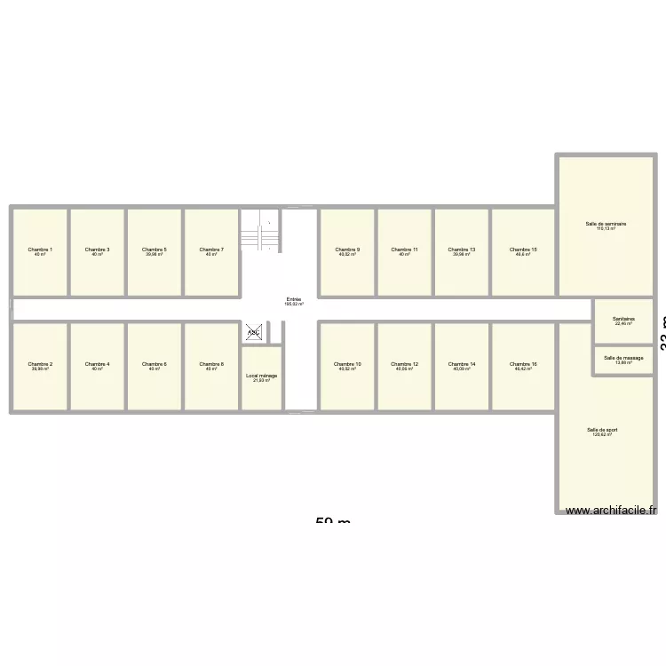 Projet st exup n1. Plan de 20  et 1005 m²